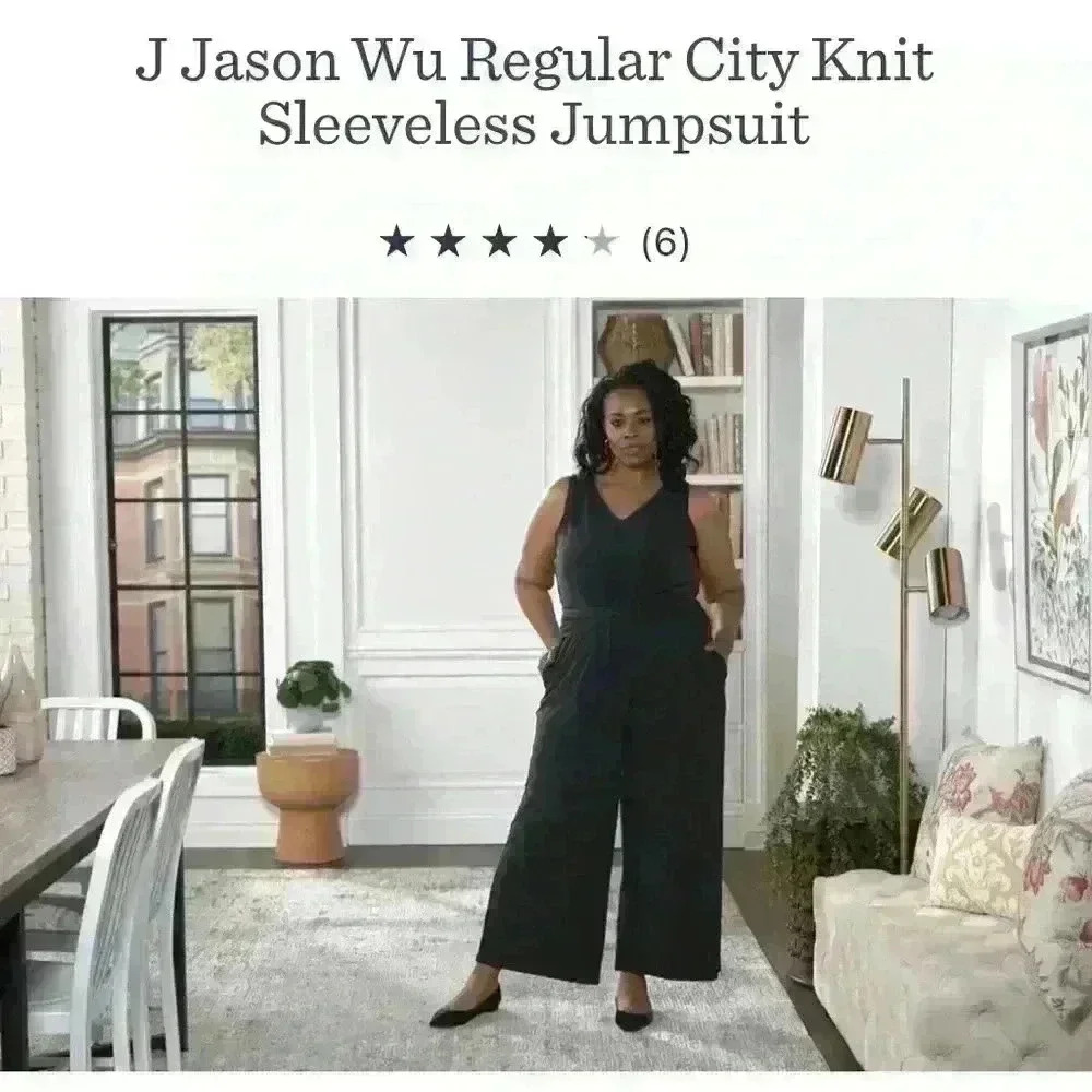 J Jason Wu Regular City Knit Sleeveless Jumpsuit Size XL A395351‎